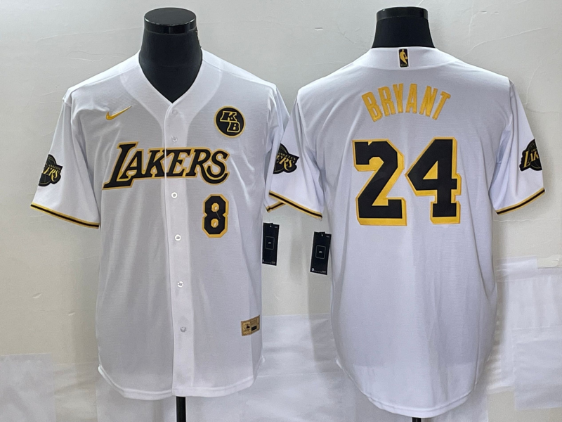 Men Los Angeles Lakers #24 Bryant white 2023 NBA Jersey style 4->los angeles lakers->NBA Jersey